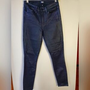 Paige Hoxton Ankle Black Wax Jeans Womens size 27